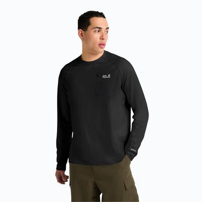 Heren longsleeve jack wolfskin prelight trail crew