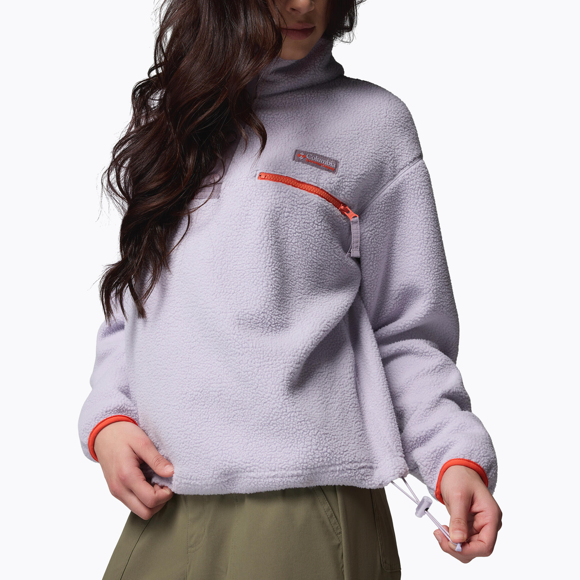 Bluza polarowa damska Columbia Helvetia II Cropped Half Snap Fleece 6/7