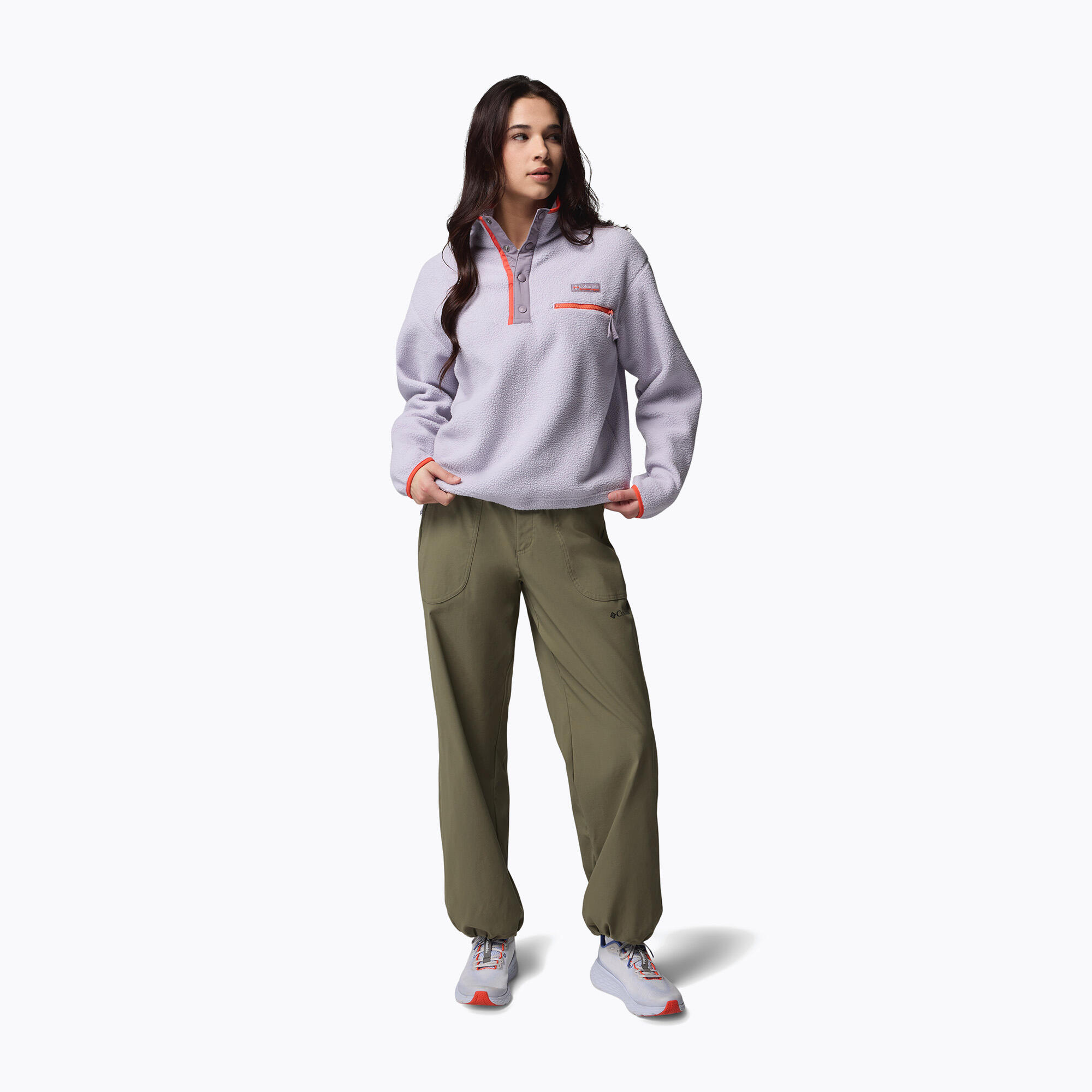 Bluza polarowa damska Columbia Helvetia II Cropped Half Snap Fleece 2/7