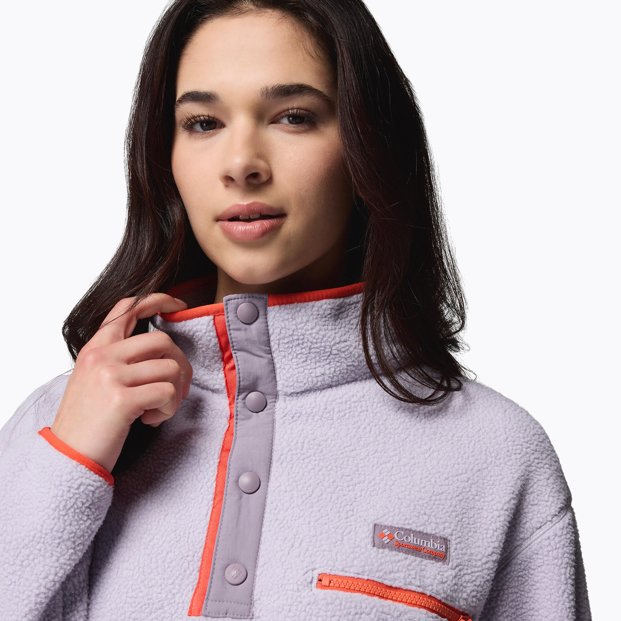 Bluza polarowa damska Columbia Helvetia II Cropped Half Snap Fleece 7/7