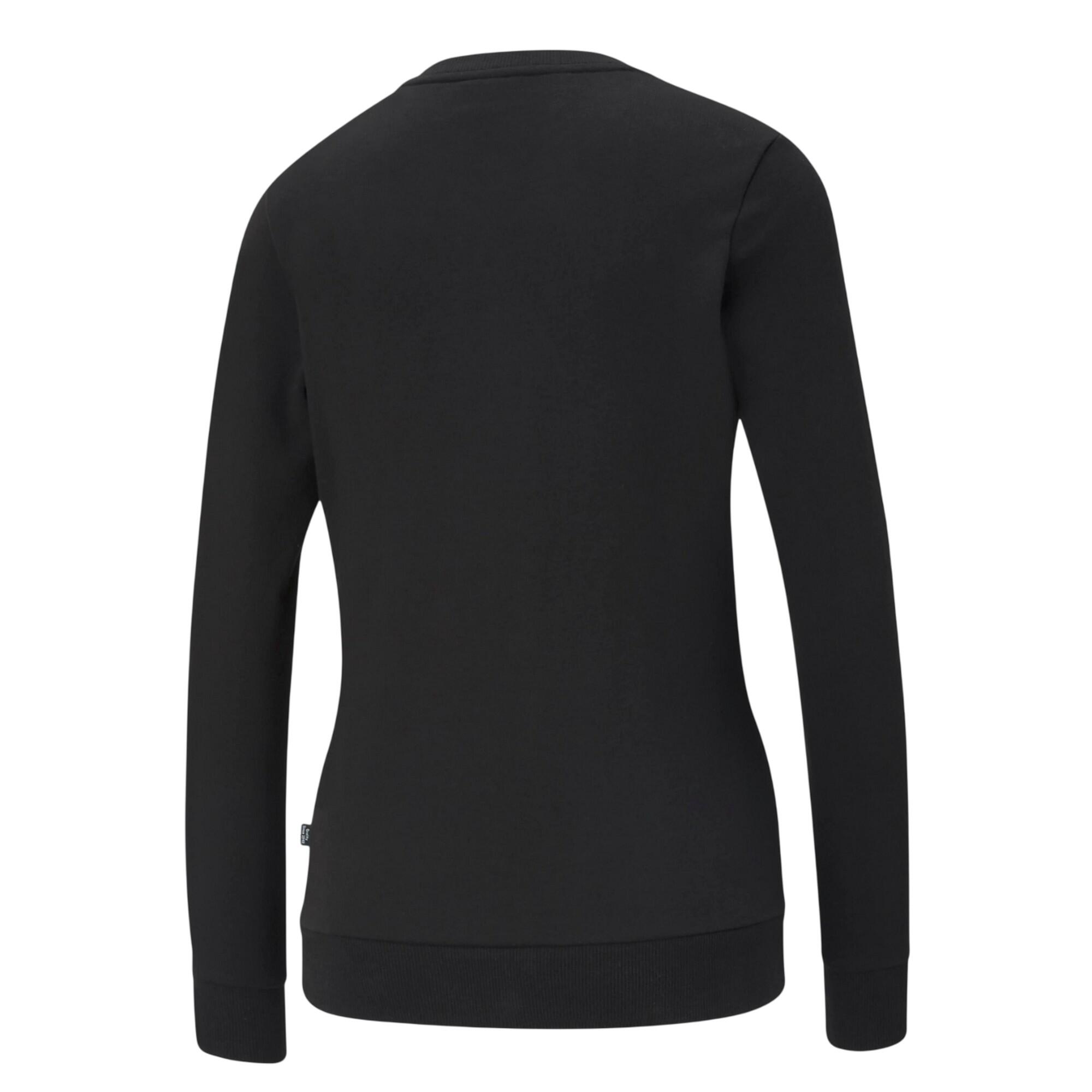 Felpa Logo Girocollo Uomo Puma Essential Nero 2/3