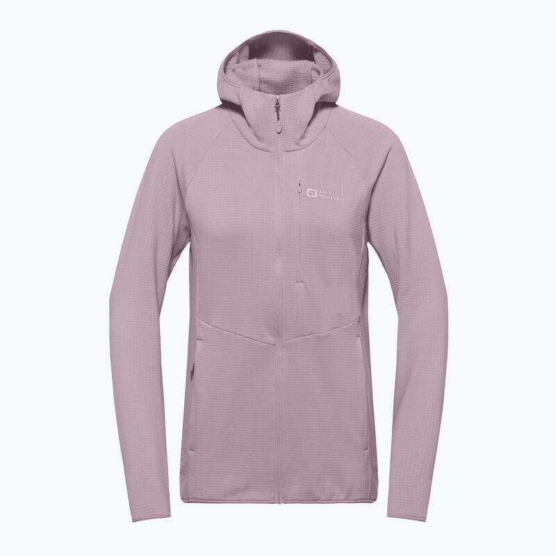 Hanorac fleece damă Jack Wolfskin Kolbenberg cu fermoar integral și glugă