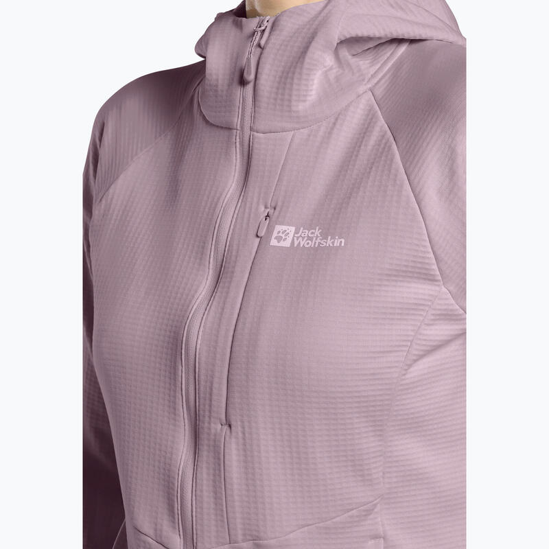 Hanorac fleece damă Jack Wolfskin Kolbenberg cu fermoar integral și glugă