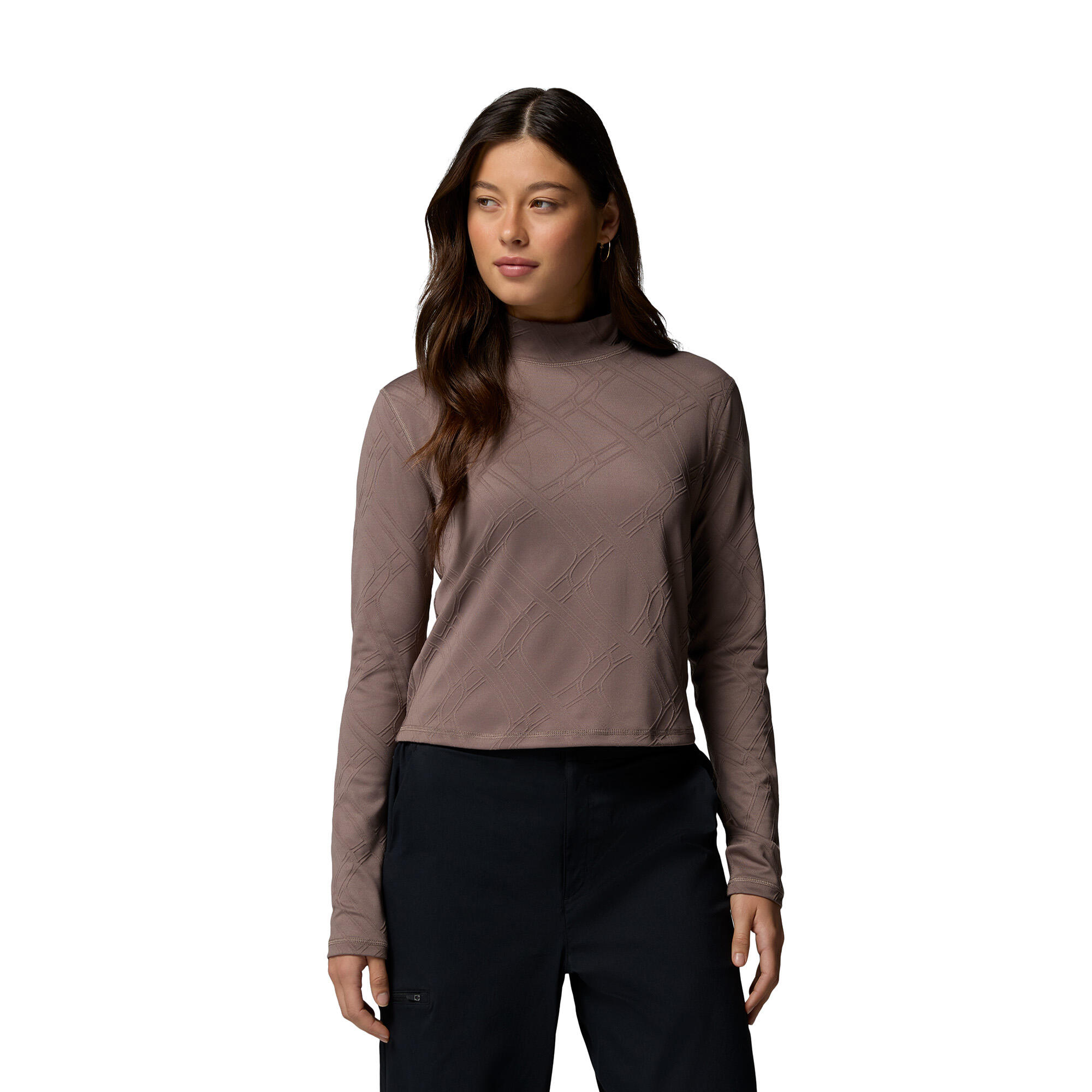 Camisola de trekking feminina Columbia Granite Point com gola alta 6/6