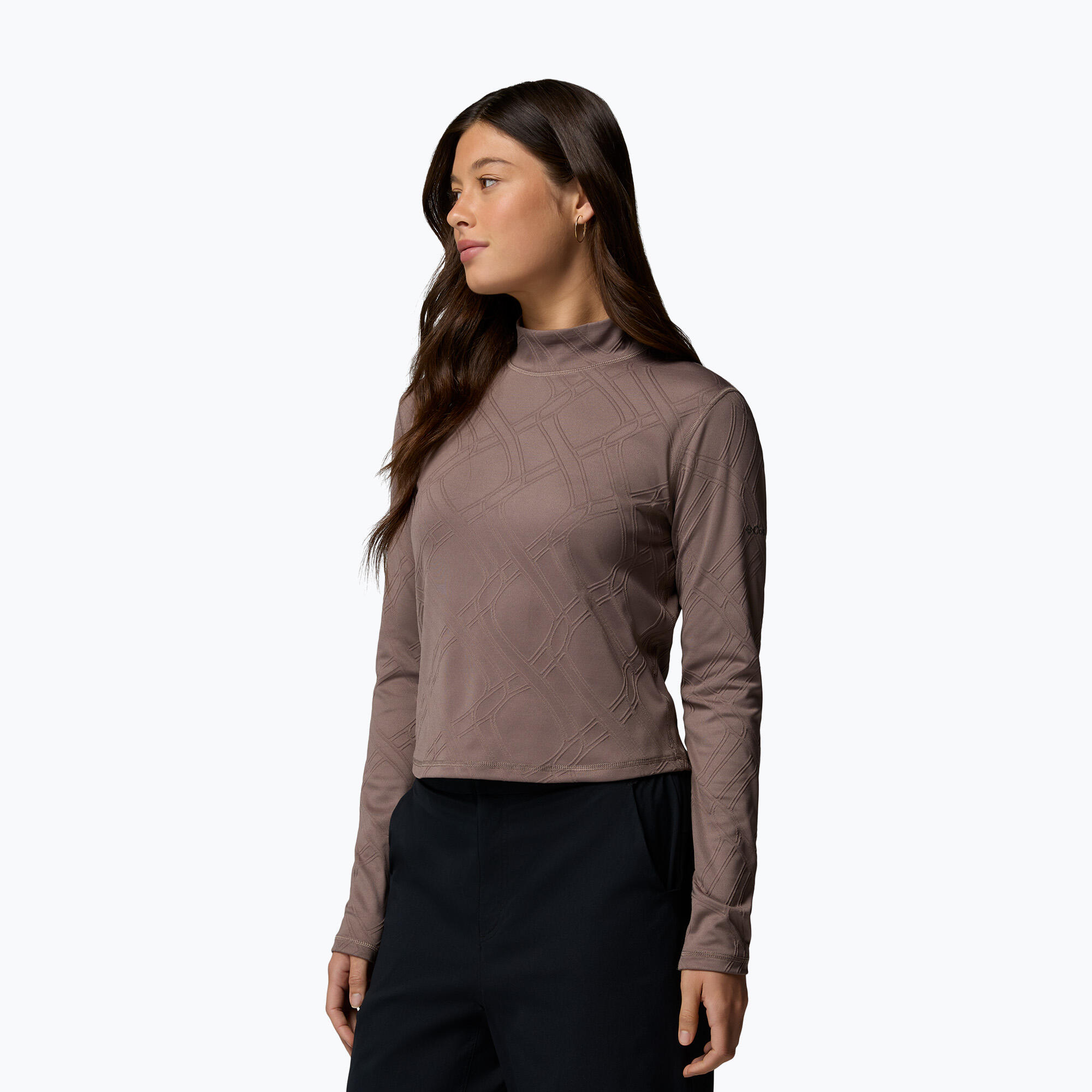 Camisola de trekking feminina Columbia Granite Point com gola alta 4/6