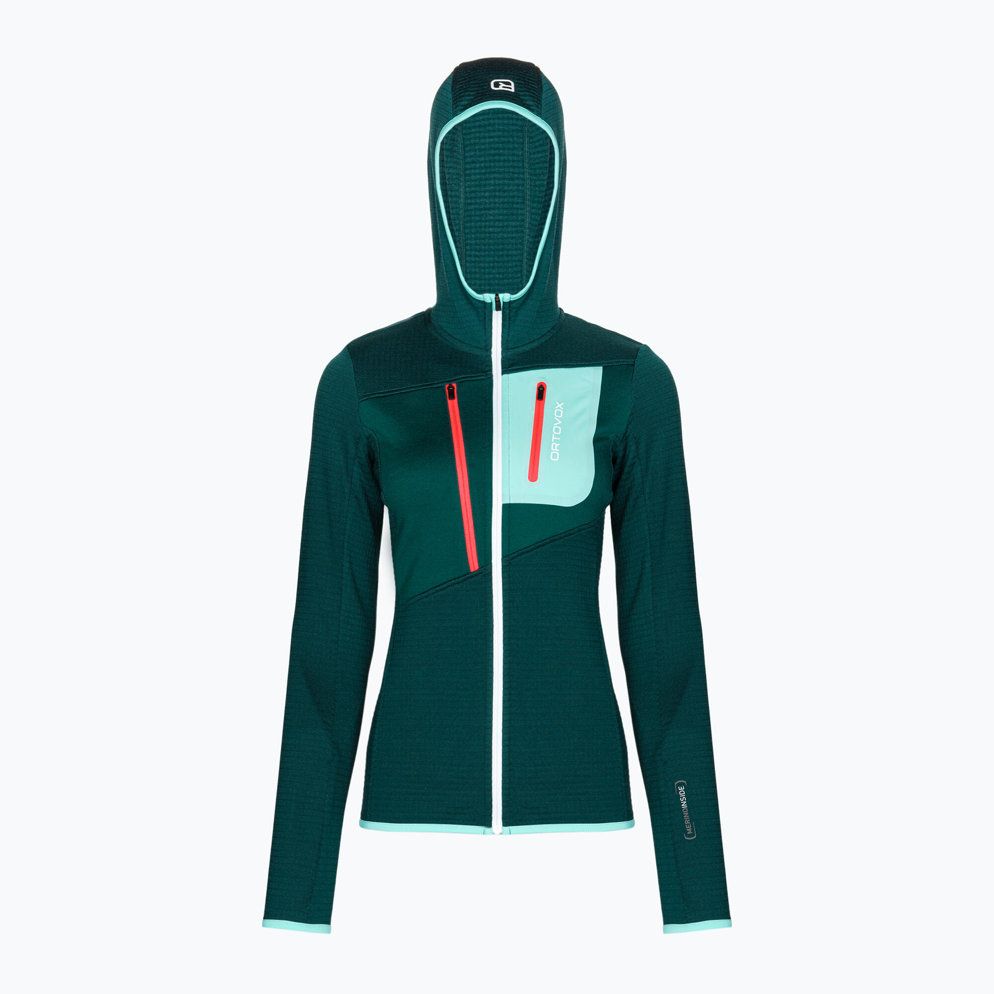 Casaco de trekking feminino ORTOVOX Fleece Grid Hoody 1/4