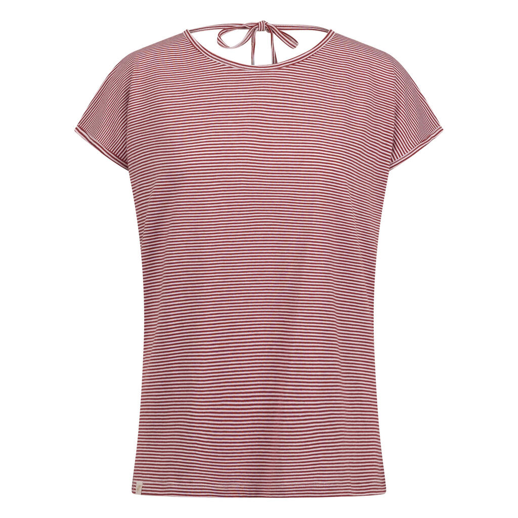 Womens/Ladies Mirela Striped Top (Claret)
