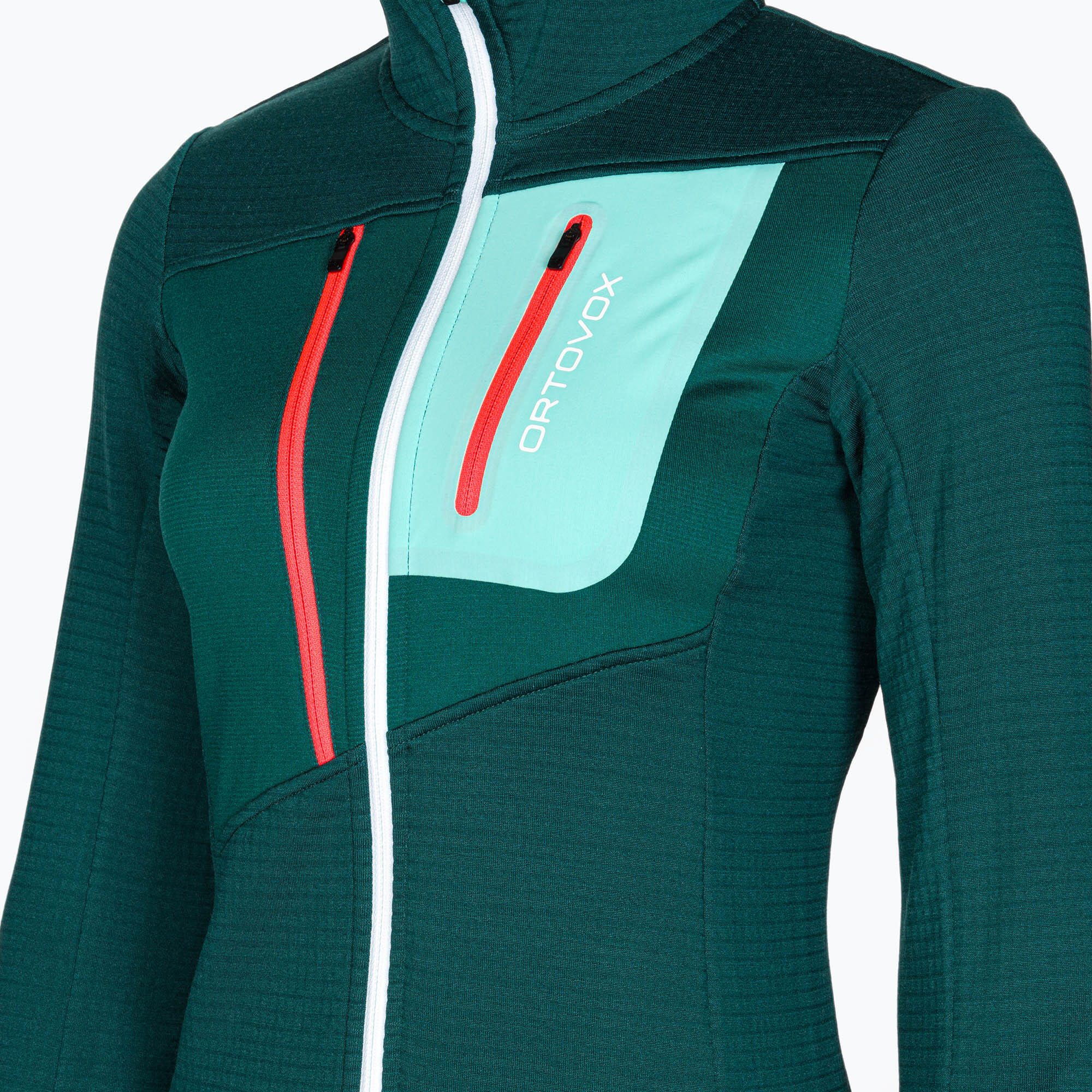 Casaco de trekking feminino ORTOVOX Fleece Grid Hoody 3/4