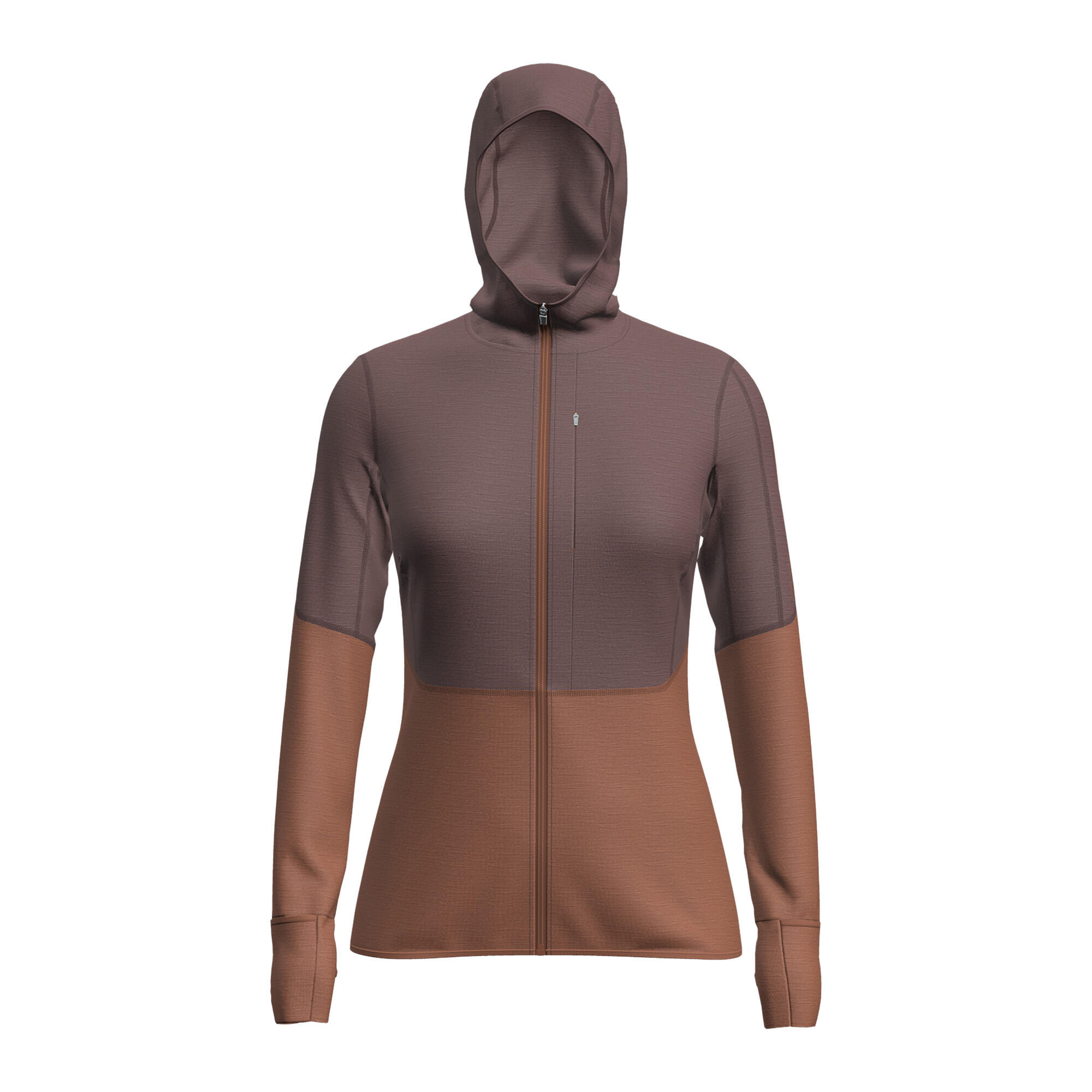 Felpa da trekking donna icebreaker Merino 200 Realfleece Descender con zip 2/2