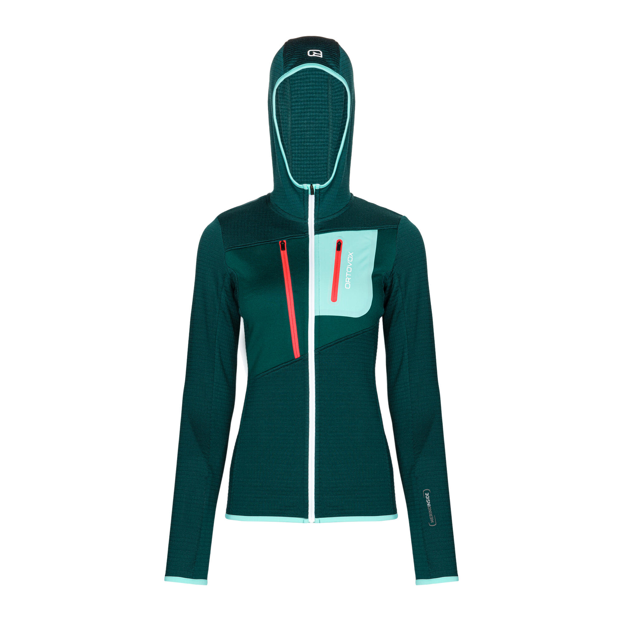 Casaco de trekking feminino ORTOVOX Fleece Grid Hoody 4/4