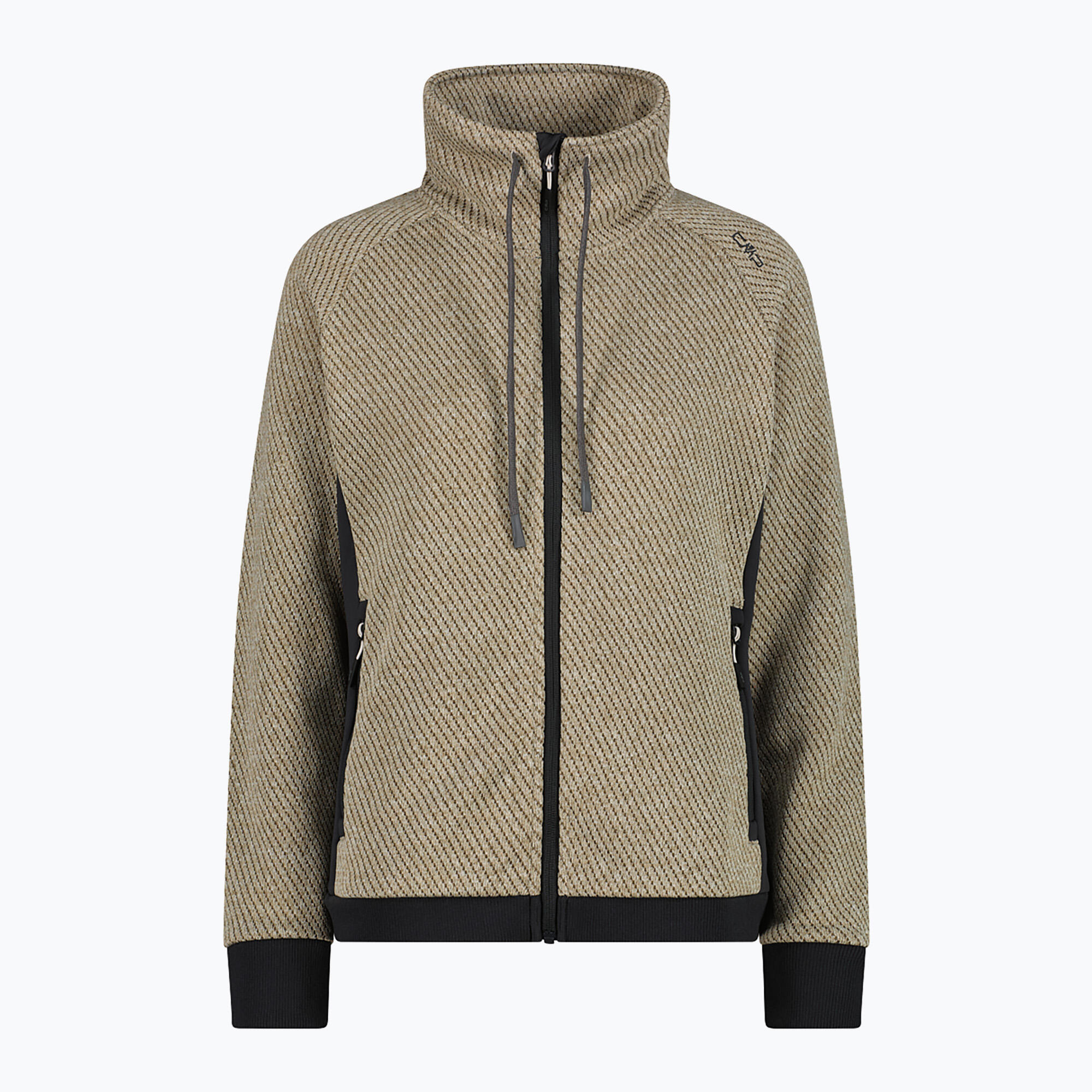 Sweat-shirt femme CMP 35H1646 en maille jacquard 1/4