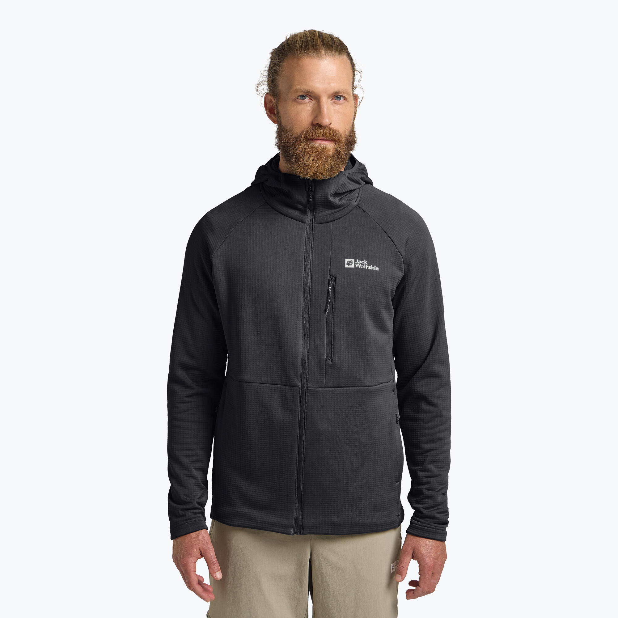 Veste polaire homme Jack Wolfskin Kolbenberg à capuche zippée intégralement 1/7