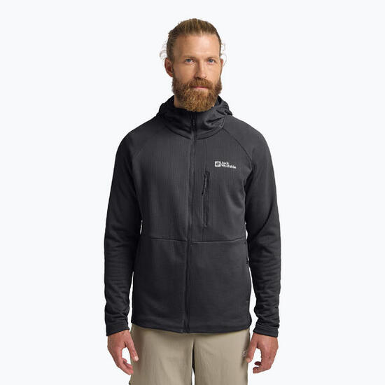 Veste polaire homme Jack Wolfskin Kolbenberg à capuche zippée intégralement