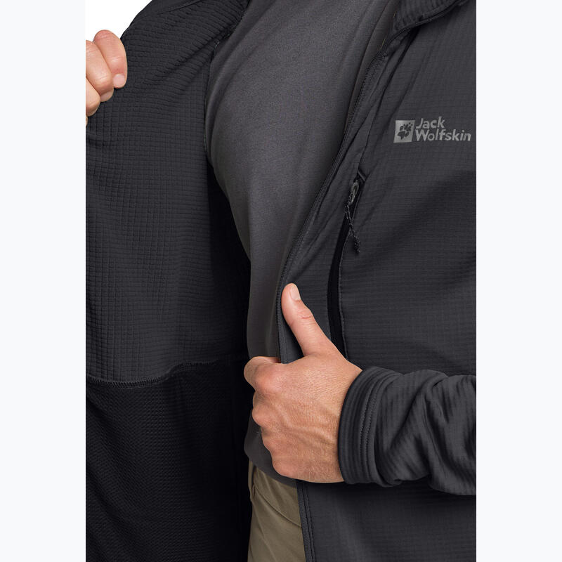 Hanorac polar bărbați Jack Wolfskin Kolbenberg cu fermoar complet și glugă