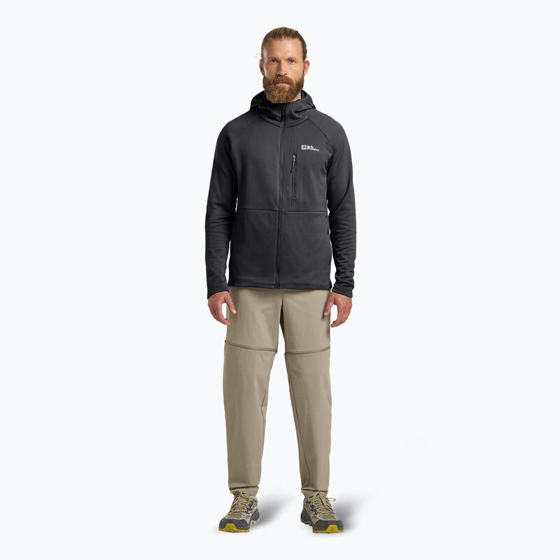 Hanorac polar bărbați Jack Wolfskin Kolbenberg cu fermoar complet și glugă