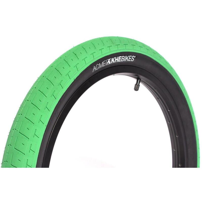 Set cauciucuri BMX KHE ACME 20 inch x 2,40 inch verde + cameră AV