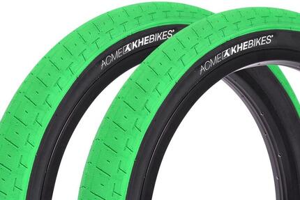 BMX Reifen SET KHE ACME 20 Zoll x 2,40 Zoll grün
