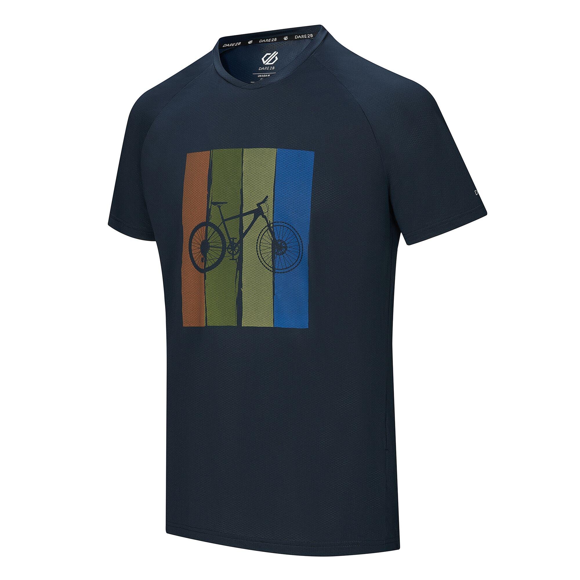 Camiseta Tech II Diseño Puntera de Ciclista para Hombre Marino 3/5