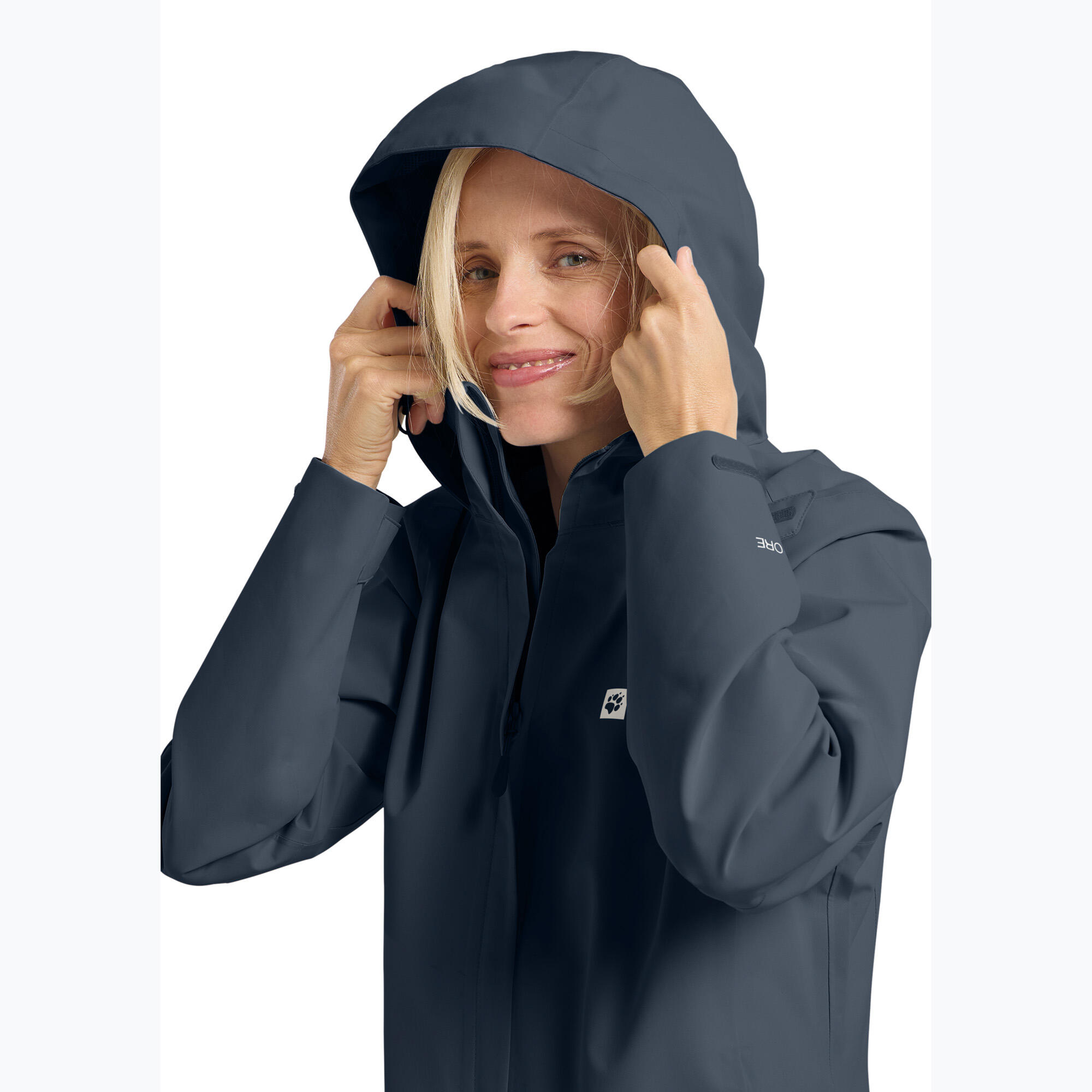Damen Regenjacke Jack Wolfskin Trailtime 2L 5/7
