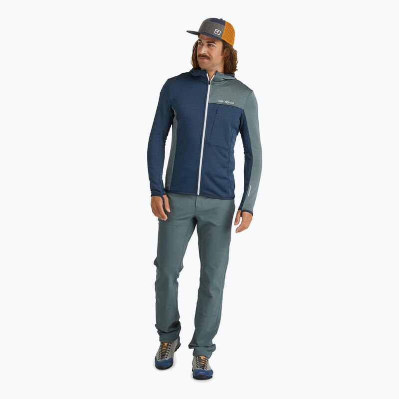 Hanorac bărbați ORTOVOX Fleece Light Grid cu glugă