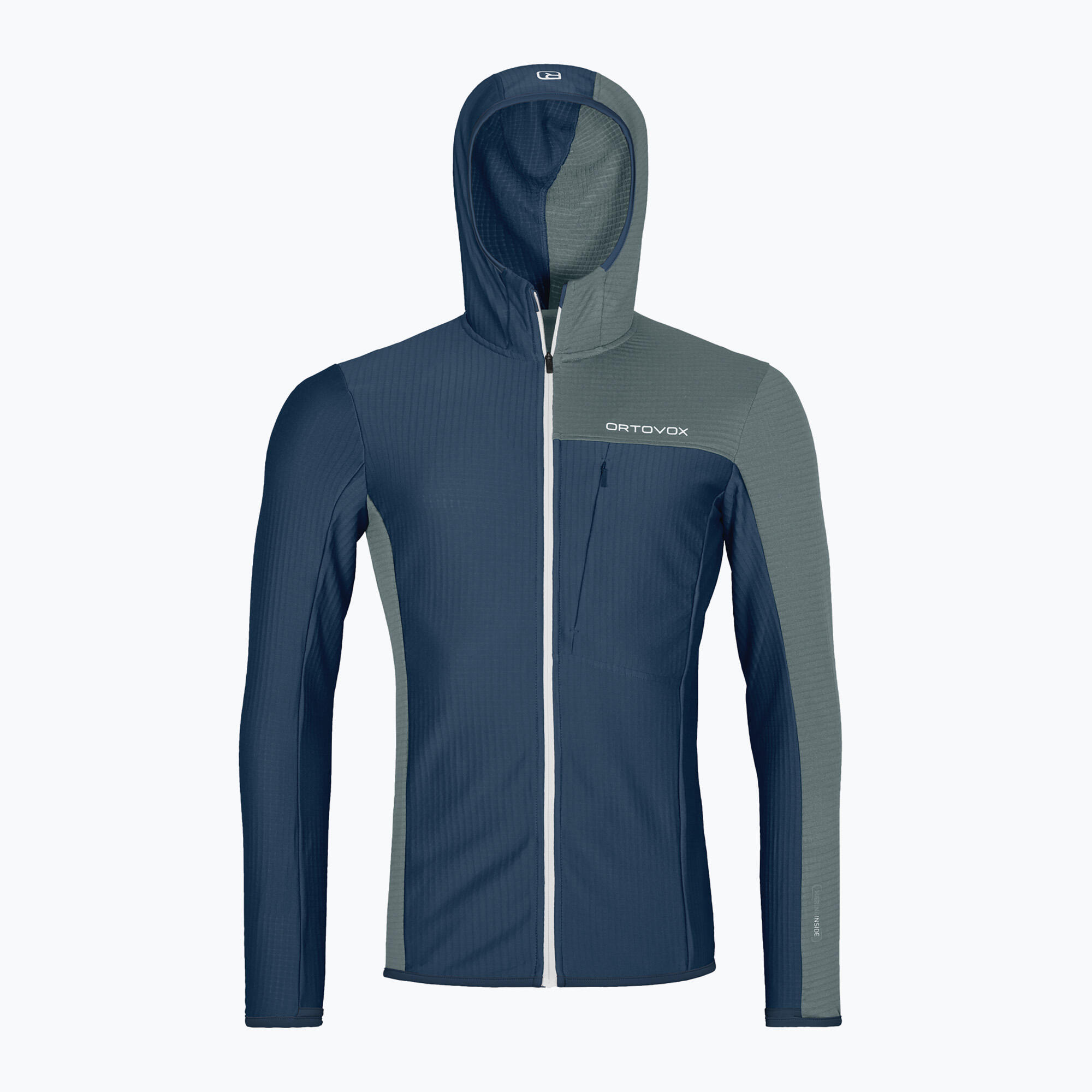 Casaco masculino ORTOVOX Fleece Light Grid com capuz 7/7