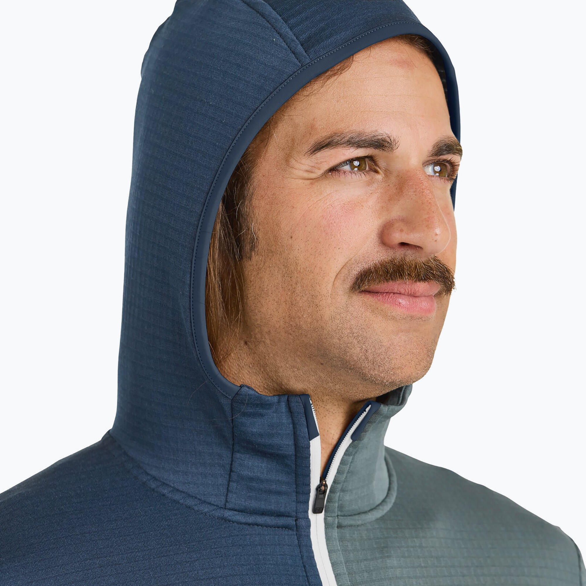 Casaco masculino ORTOVOX Fleece Light Grid com capuz 5/7