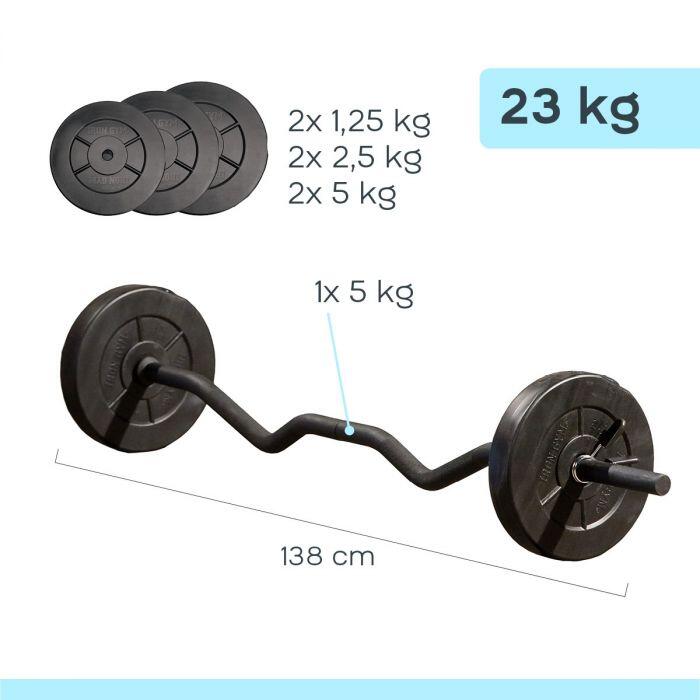 Verstelbare Curlstang Set - 23 kg 7/7