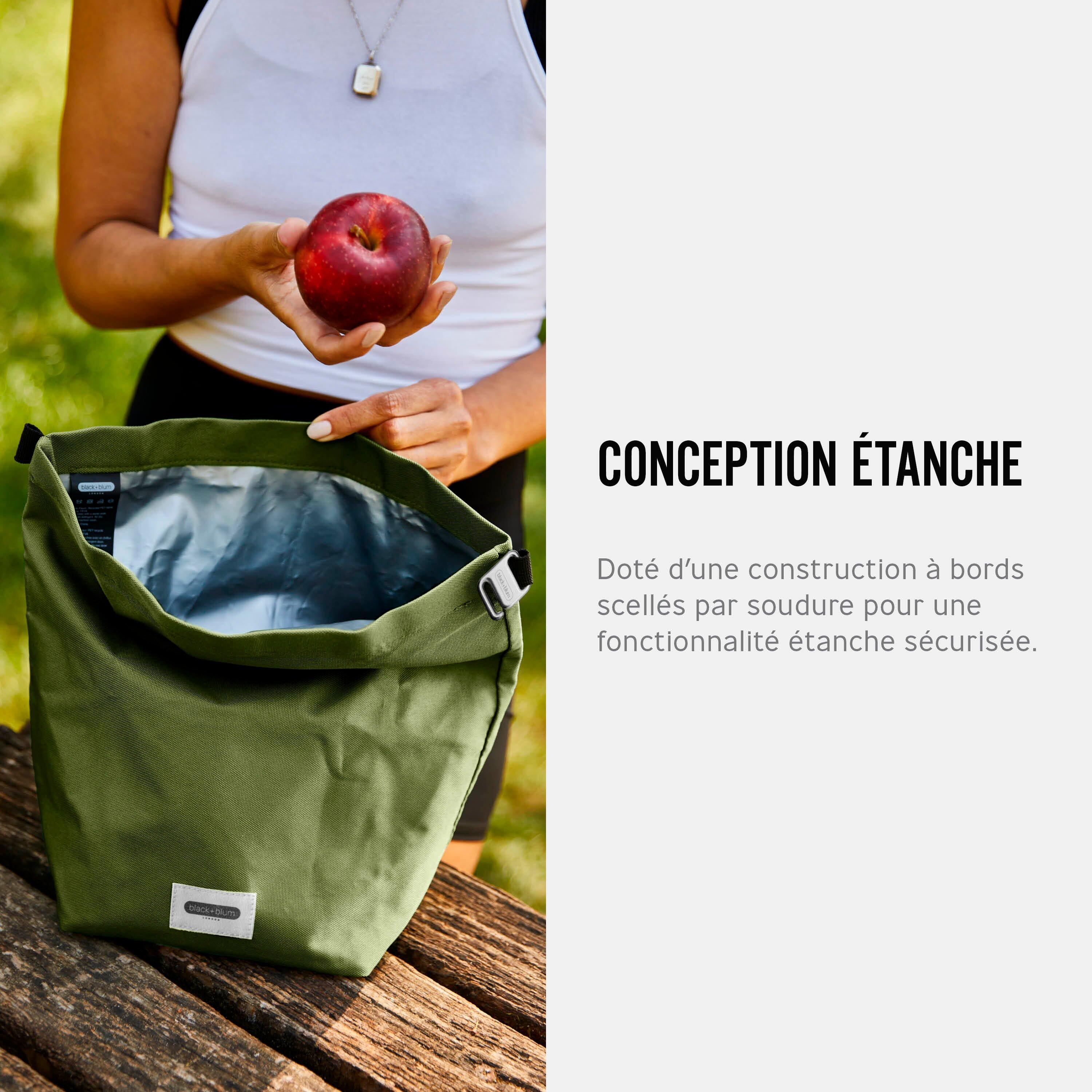 LUNCH BAG ISOTHERME- OLIVE-6,7L-ÉTANCHE-ECO-RESPONSIBLE 5/7