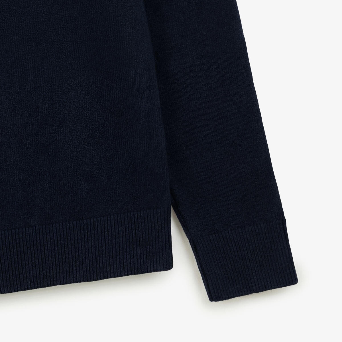 Maglione con collo zip in cotone e lana blu navy Malo 5/5