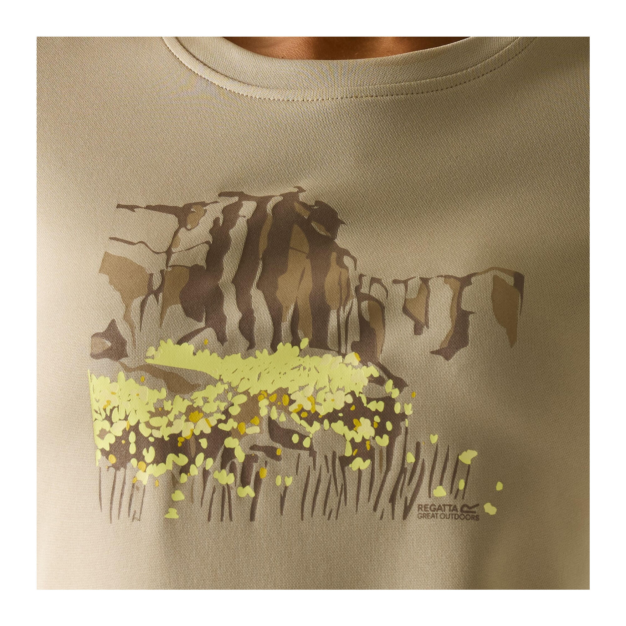 Tshirt Motif/style Art Abstrait FINGAL Femme (Beige) 3/5