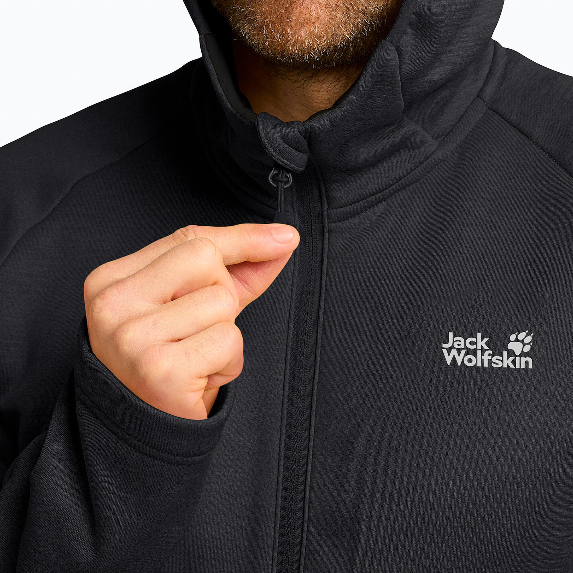 Bluza trekkingowa męska Jack Wolfskin Peak District Hooded Full Zip 5/7