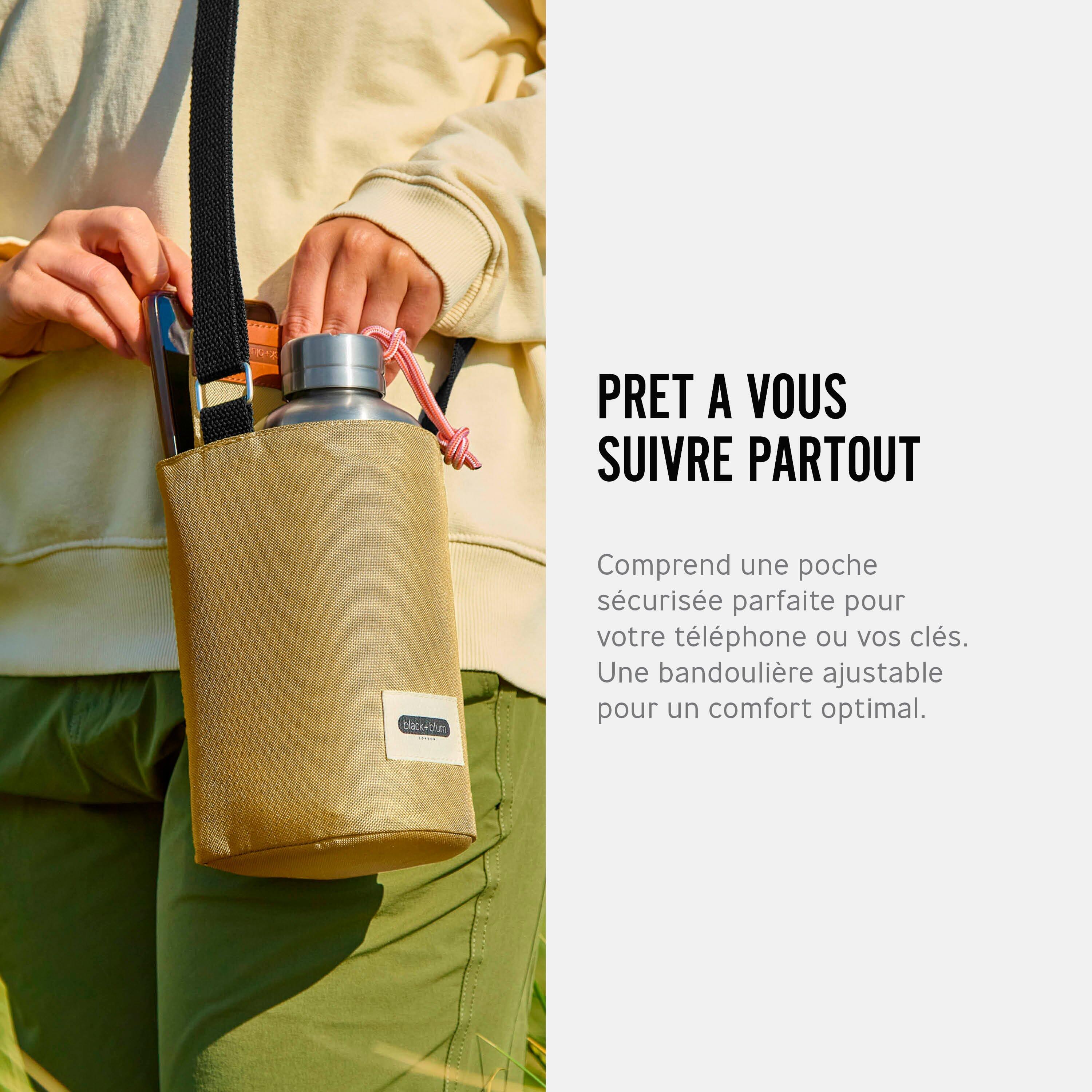 SAC À BOUTEILLE ISOTHERME-BEIGE-AVEC POCHE SÉCURISÉ 4/4