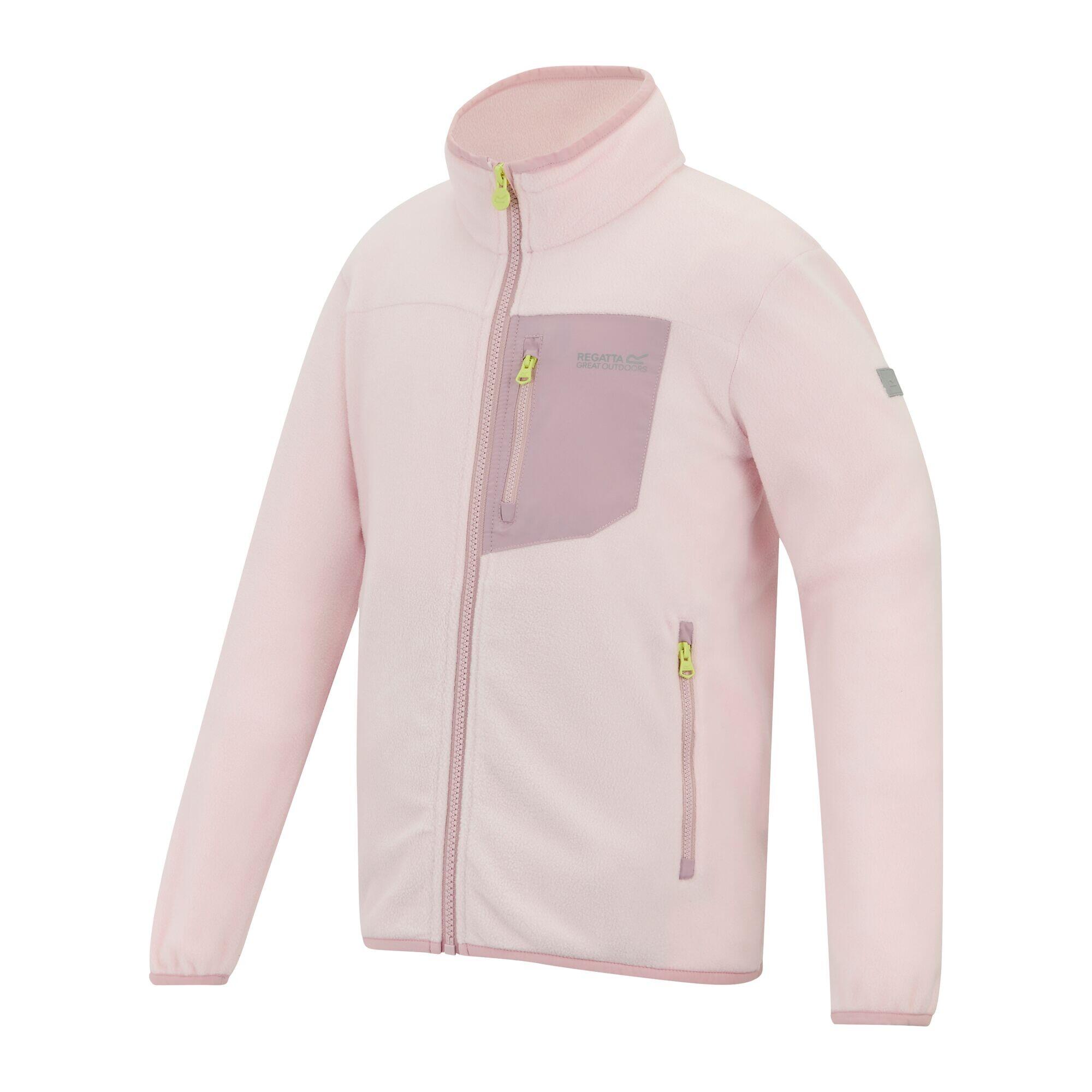 Casaco de lã com fecho de correr Frankie para criança (Rosa Haze) 3/5