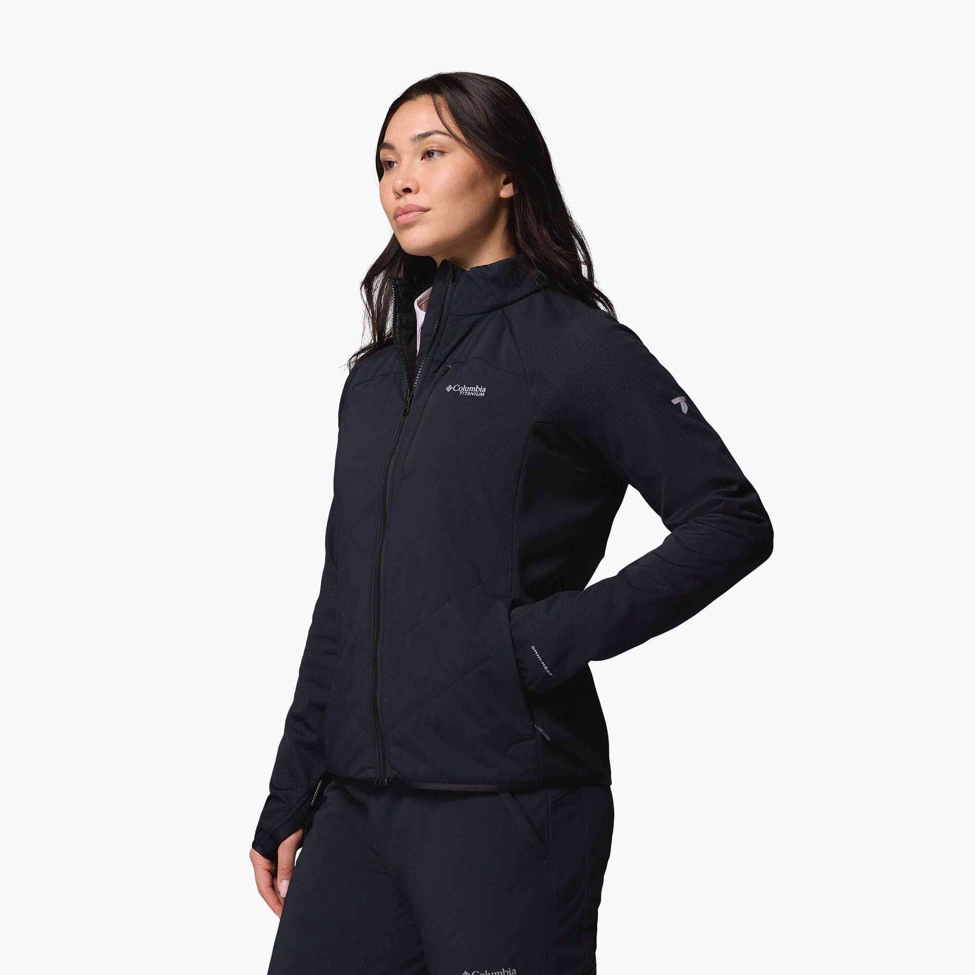 Casaco feminino Columbia Arctic Crest Hybrid com zíper completo 4/7