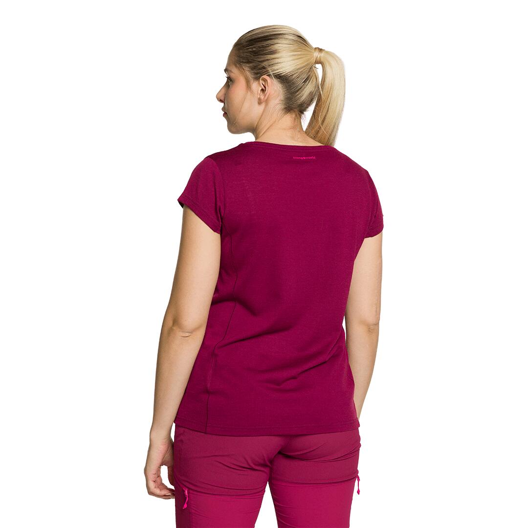 Camiseta para Mujer Trangoworld Biella Rojo 3/4