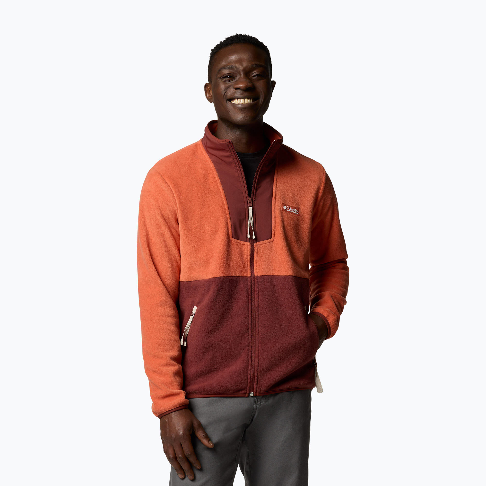 Sweat-shirt homme Columbia Sequoia Grove FZ Fleece Tuscan Spice 1/7