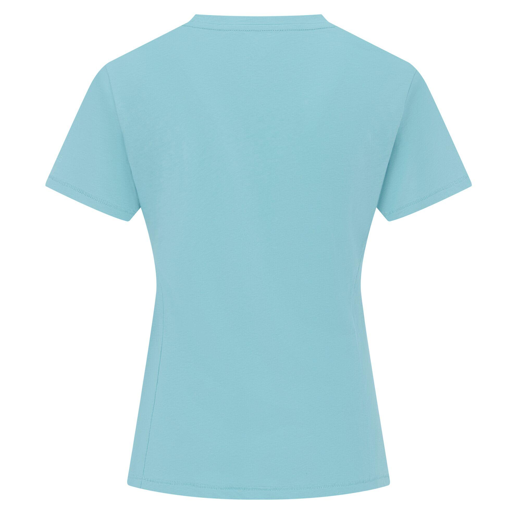 Tshirt Motif/style Yin Yang TRANQUILITY Femme (Bleu De Gris) 2/4