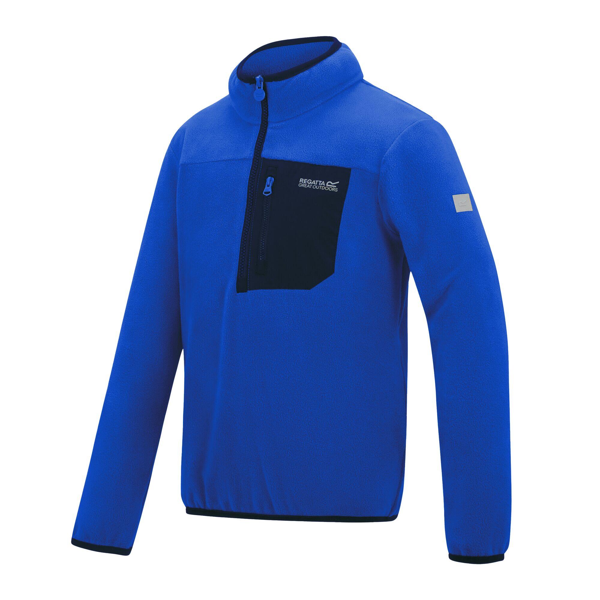 Childrens/Kids Frankie Half Zip Fleece Top (Olympian Blue) 3/5