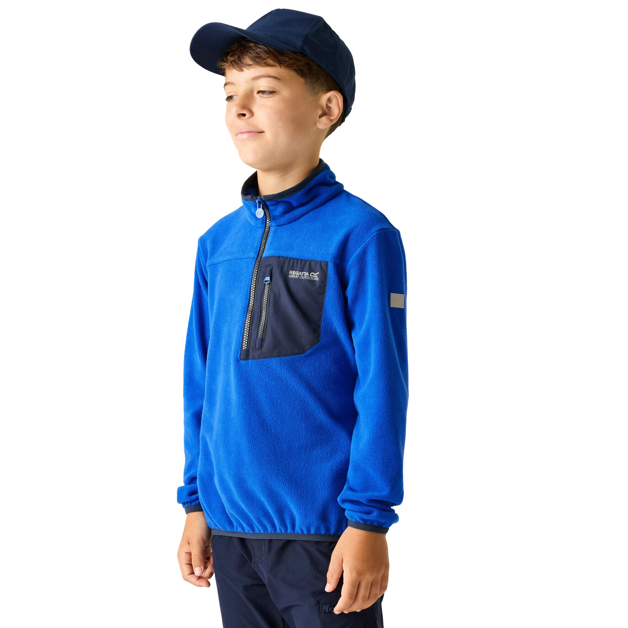 Childrens/Kids Frankie Half Zip Fleece Top (Olympian Blue) 4/5