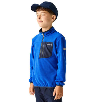 Kinder/kids frankie half zip fleece top (olympisch blauw)