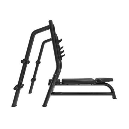 Banc de musculation plat Fitness Tech avec supports et rangement pour disques