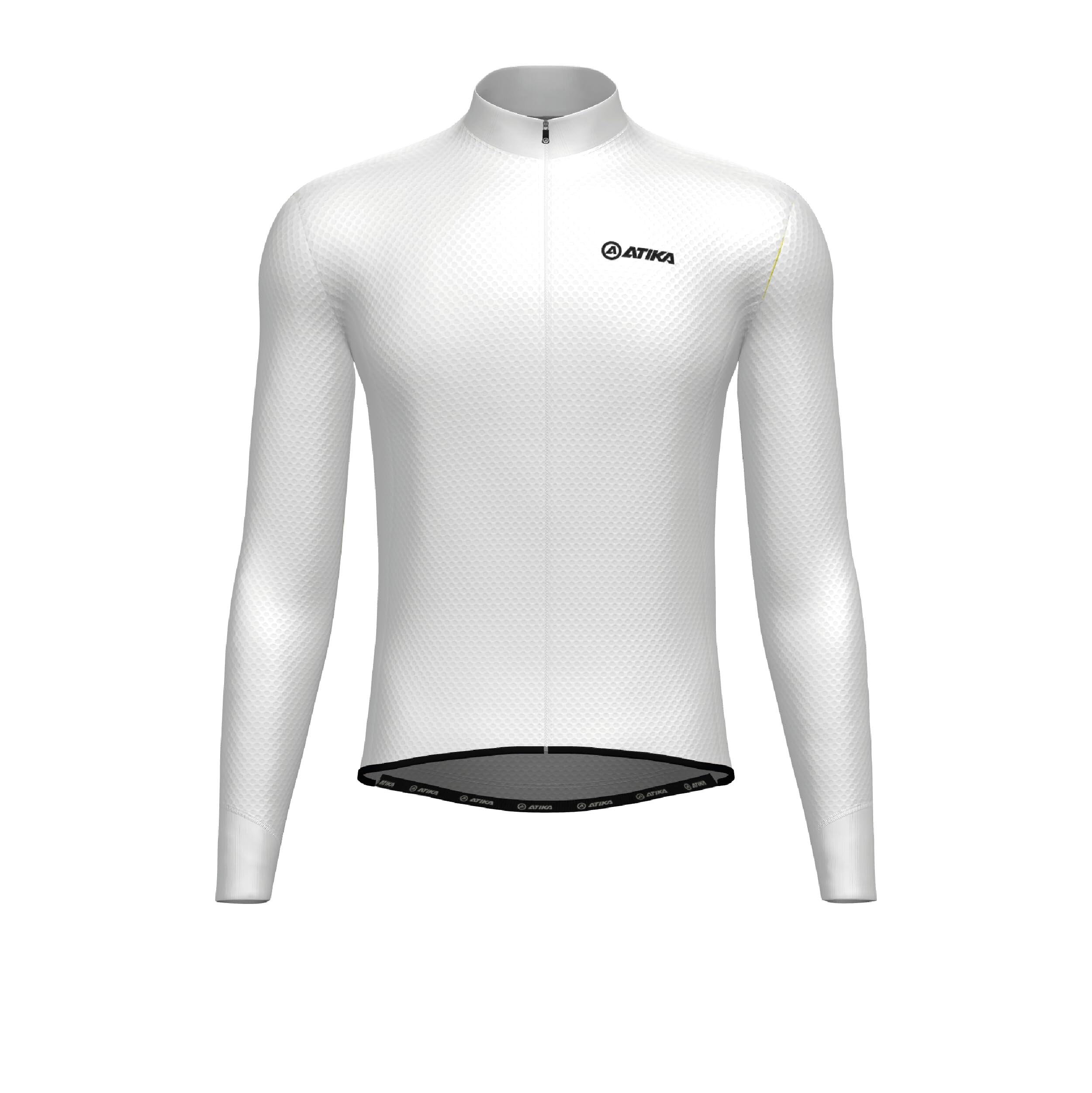 Maillot Camisa Ciclismo Hombre Manga Larga Terra Confort - Talla XL Blanco 1/7