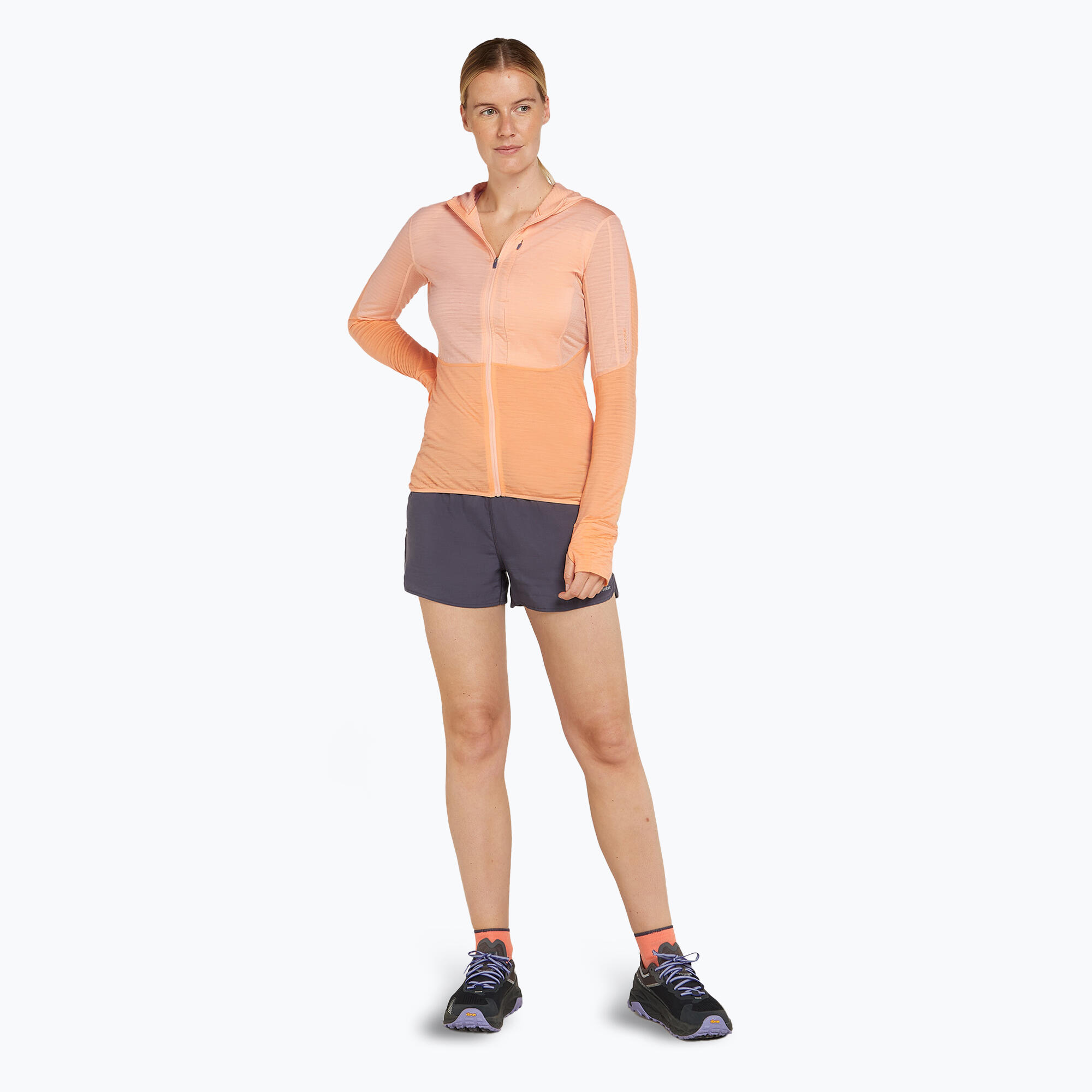 Felpa da trekking donna icebreaker Merino 200 Realfleece Descender con zip 2/7