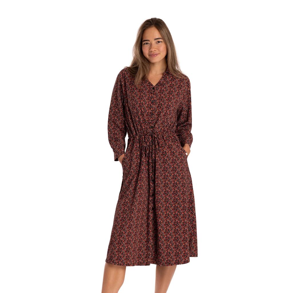 Womens Midi Length All Over Print Shirt Dress - Velina