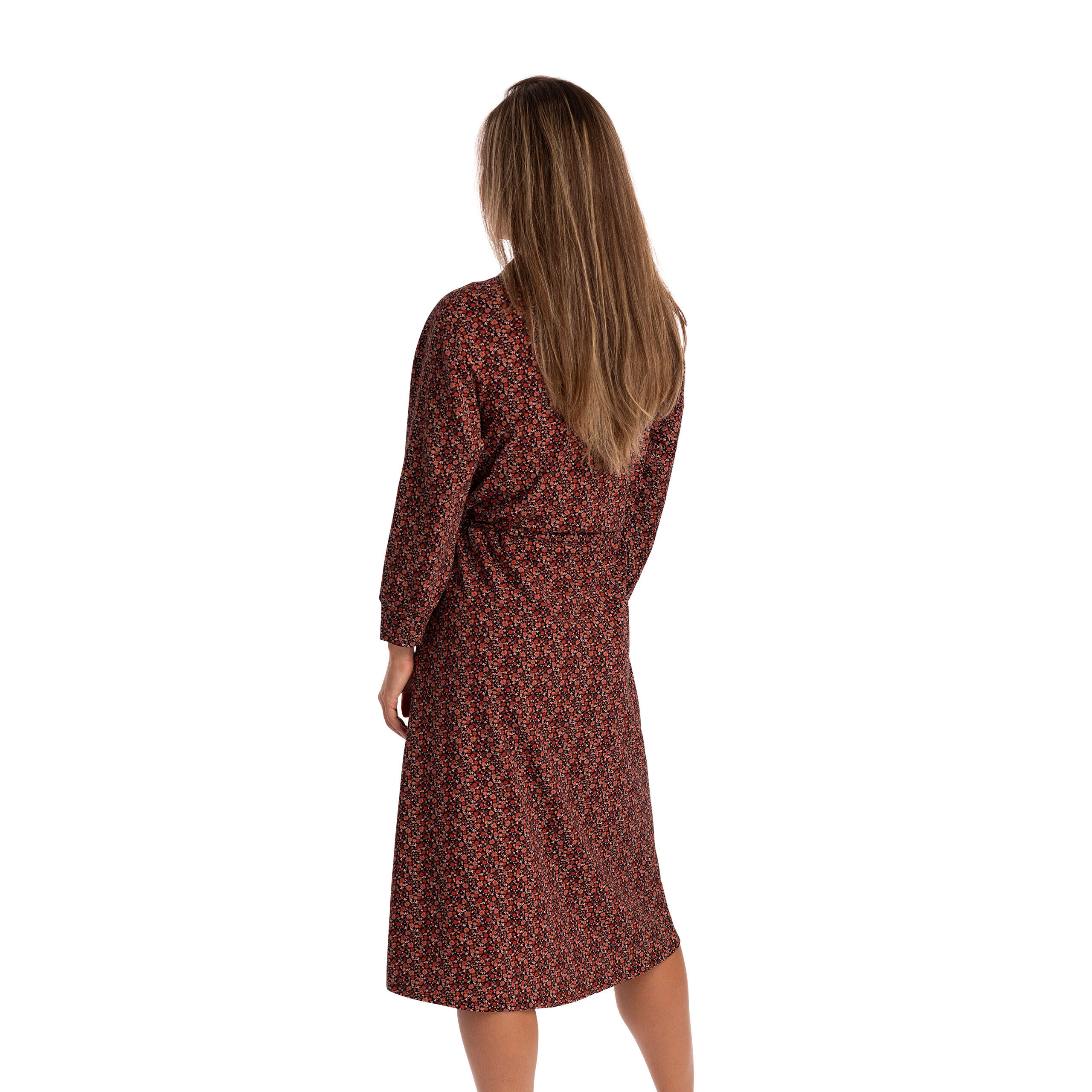 Womens Midi Length All Over Print Shirt Dress - Velina 3/5