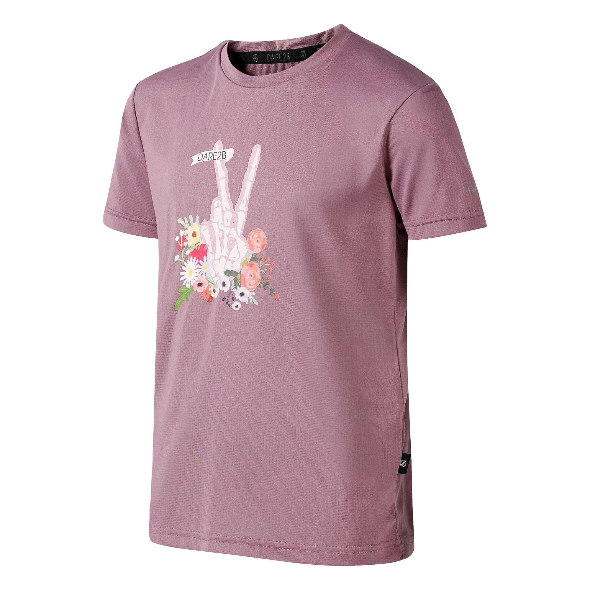 Camiseta Amusing Diseño Huella de Mano para Niños/Niñas Sombra Malva 3/5