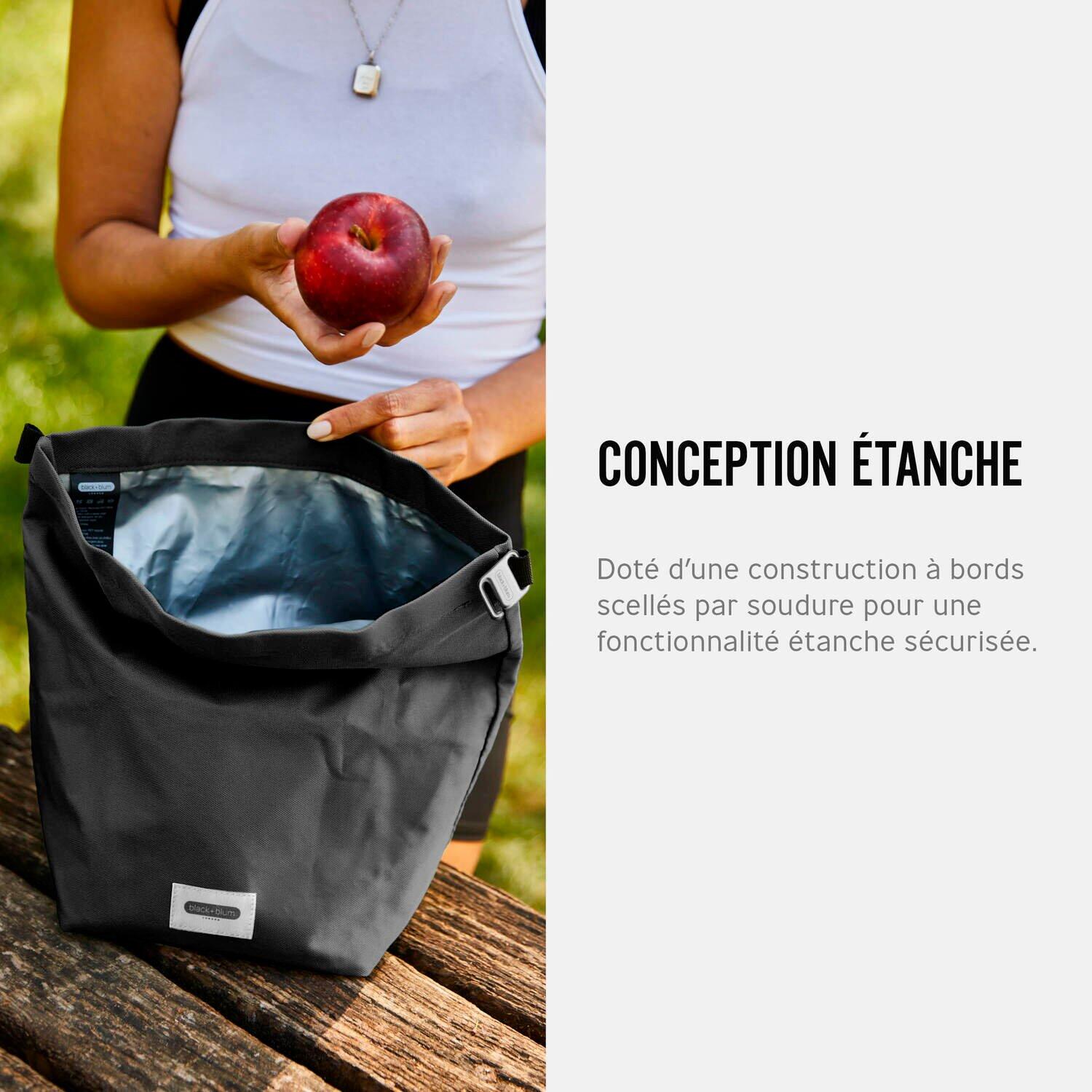 LUNCH BAG ISOTHERME- NOIR-6,7L-ÉTANCHE-ECO-RESPONSABLE 5/7