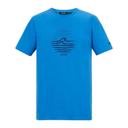 Tshirt Motif/style Ondulé CLINE Homme (Bleu Vif)