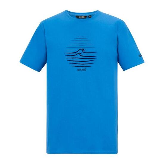 Tshirt Motif/style Ondulé CLINE Homme (Bleu Vif)