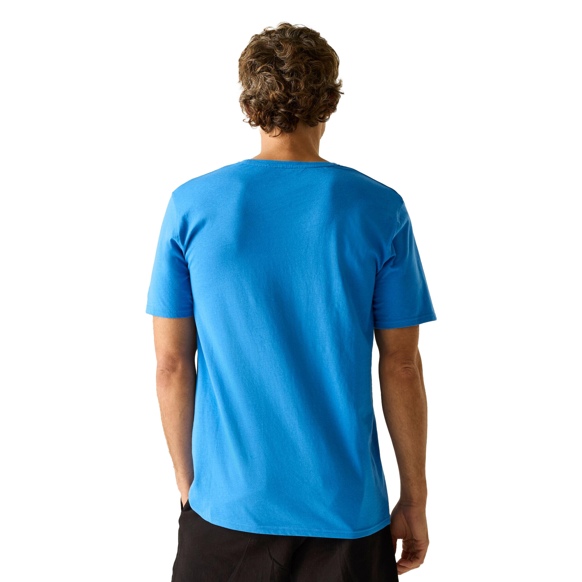 Tshirt Motif/style Ondulé CLINE Homme (Bleu Vif) 4/5